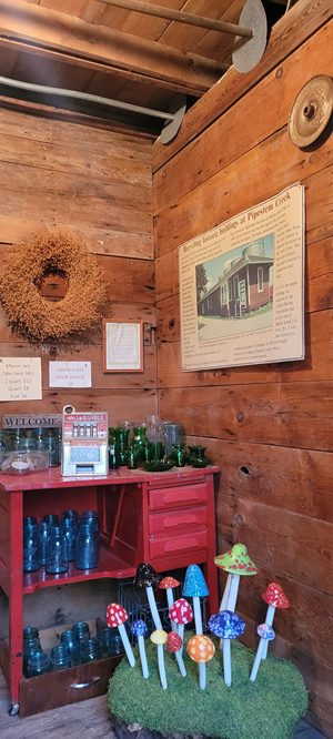 Interior of our granary with antiques